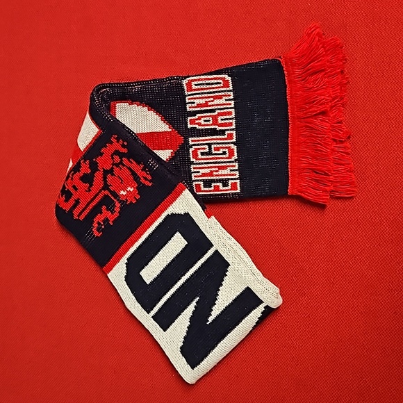 ENGLAND long fringed cozy scarf game day team fan gear - Picture 6 of 6